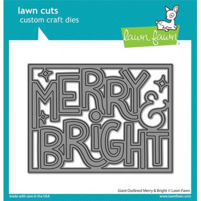 Lawn Fawn Lawn Cuts - Giant Outlined Merry & Bright